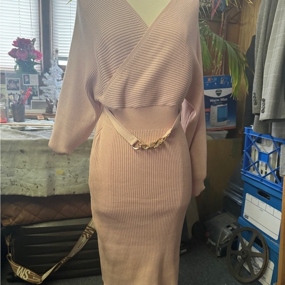 SHEIN Pink Ribbed Mini Dress - Picture 4 of 7